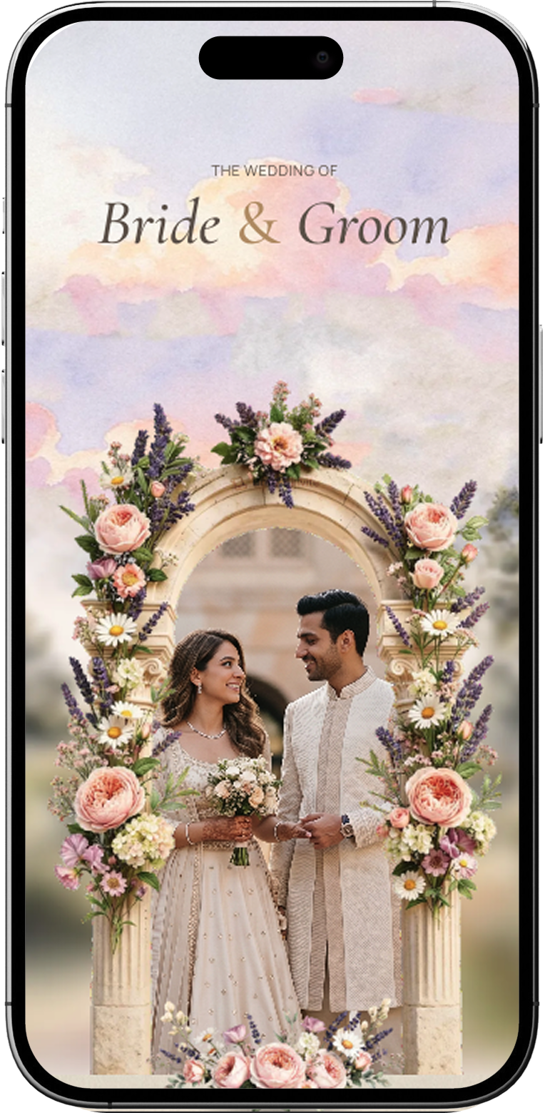Villa wedding invitation design